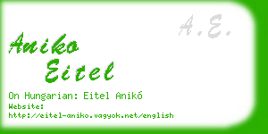 aniko eitel business card